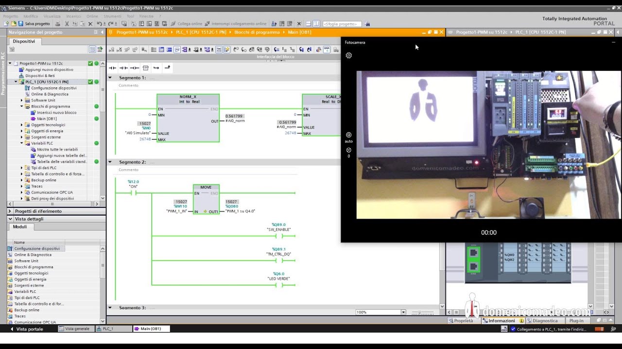 TUTORIAL ESERCIZIO - Come Configurare Un Treno Di Impulsi PWM Su Un Motore Con Variatore Ingresso Analogico Tia Portal E Siemens S7 1500 - Foto 2