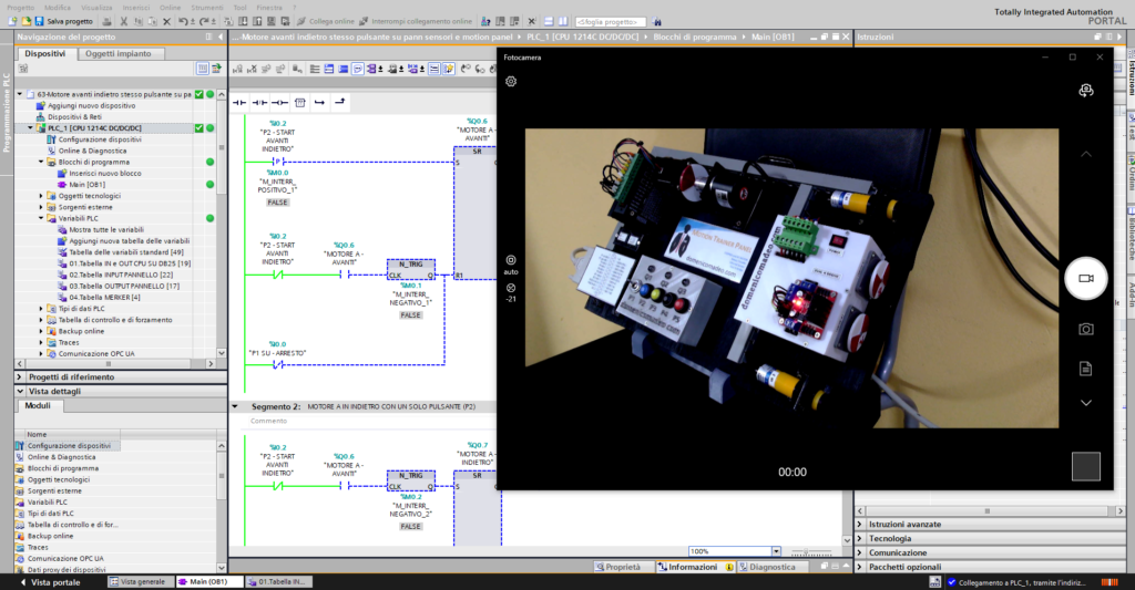 TUTORIAL ESERCIZIO Avanti e indietro di un motore con lo stesso